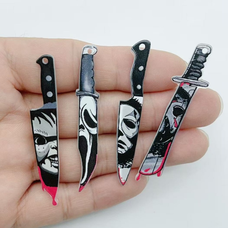 Earrings - 10 Stück Acryl-Schmuckteile für Halloween-Anhänger, DIY-Ohrringe,