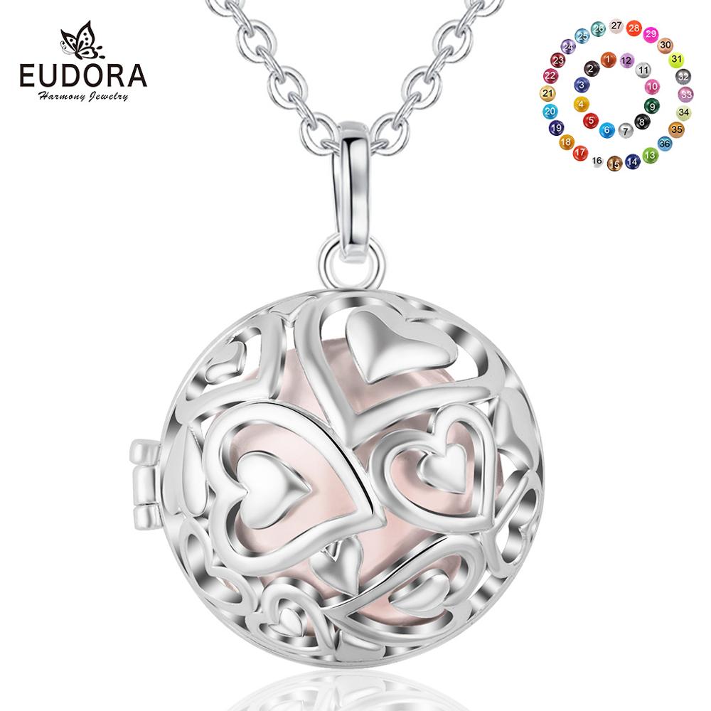 Heart Locket Necklace Photo - Eudora 20mm Harmony Ball Anhänger Halskette