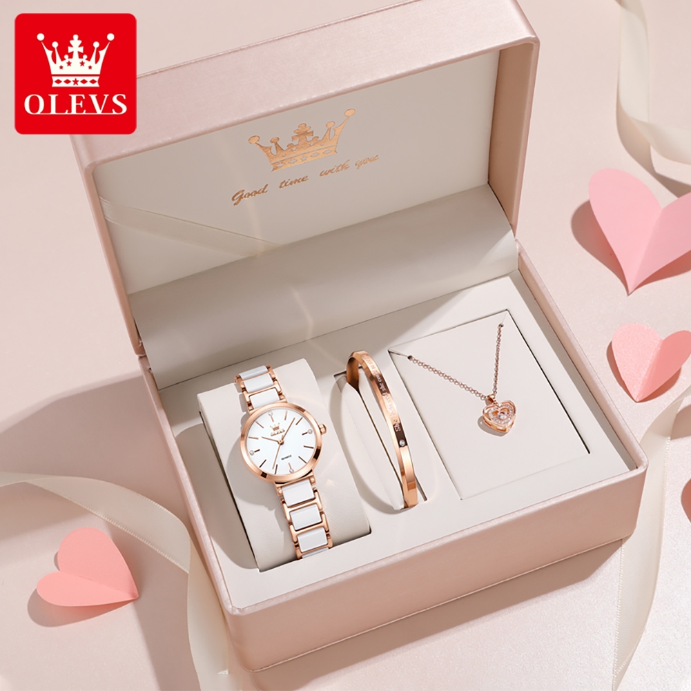 Watch Accessories - OLEVS Damenuhr 5877, luxuriöse, elegante Quarzuhr,