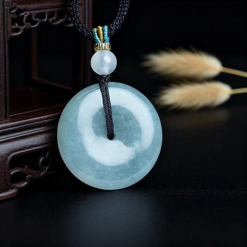 Necklaces - Neue Echte Natürliche Jade Donut Ping