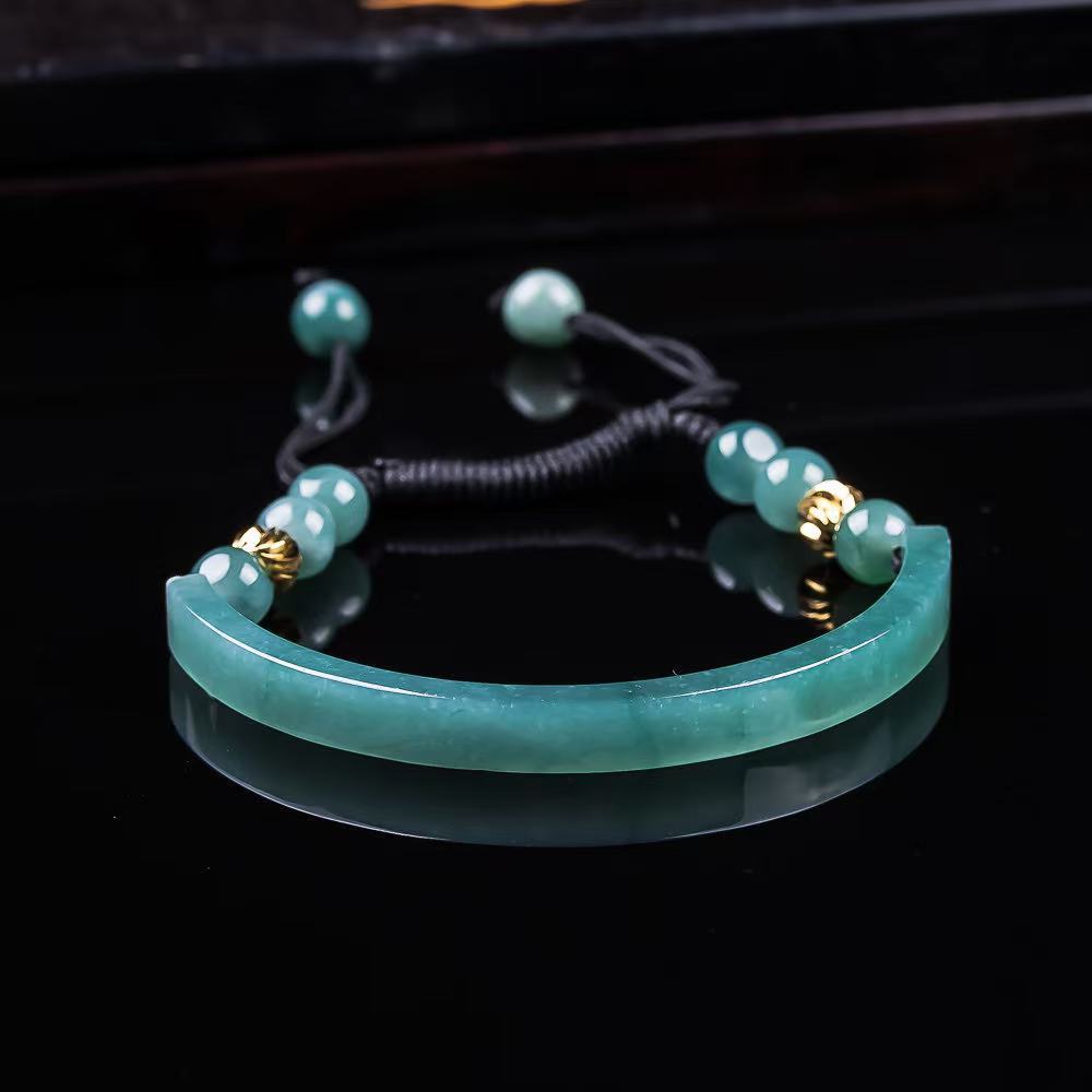Bracelets - Myanmar Jadeit Armband Zubehör Geschnitzter Edelstein