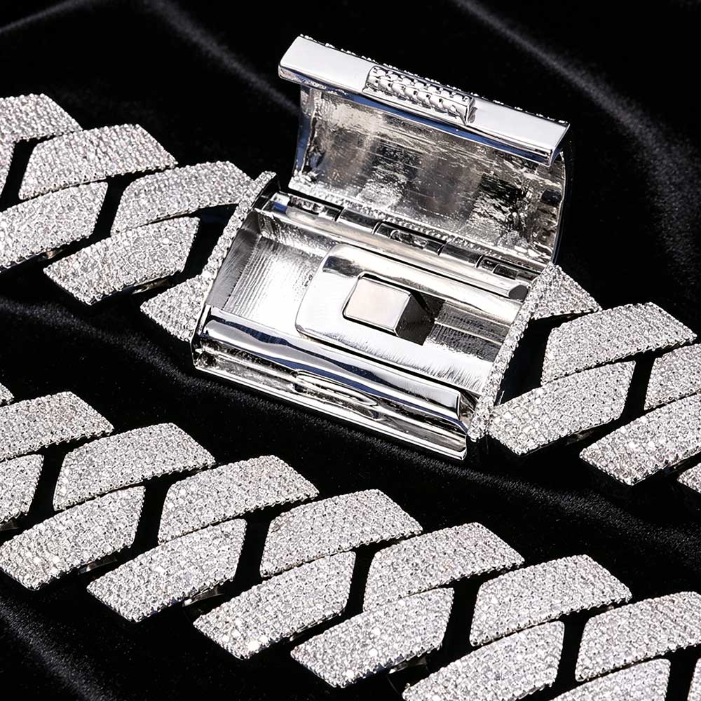 Cuban Link Chain 12Mm - Nuoya Iced Out 26mm 6-reihige Cuban