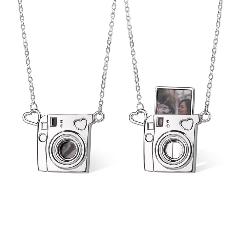 Heart Locket Necklace Photo - Passen Sie das Foto an, Messing-Herz-Halskette