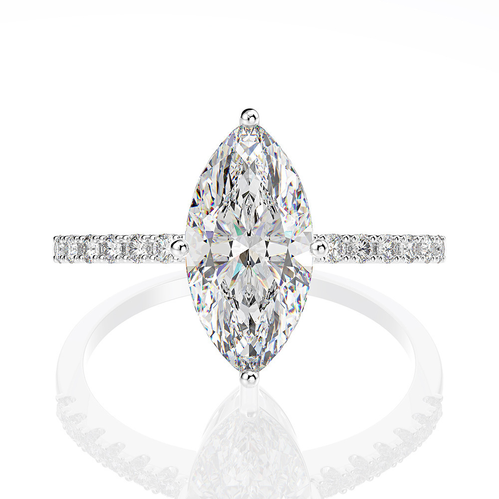 Moissanite Engagement Ring 1 Carat - Luxus echte 1 Karat d Farbe
