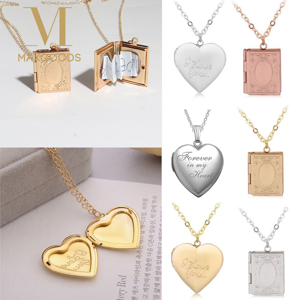 Neue herzförmige Foto Bild Med – Heart Locket Necklace Photo Bewertung und Preis