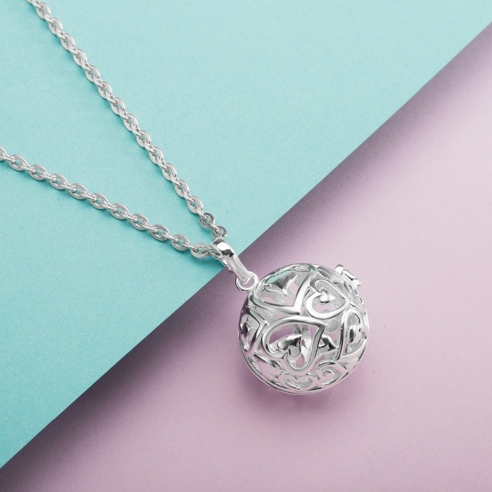 Eudora 20mm Harmony Ball Anhän – Heart Locket Necklace Photo Bewertung und Preis
