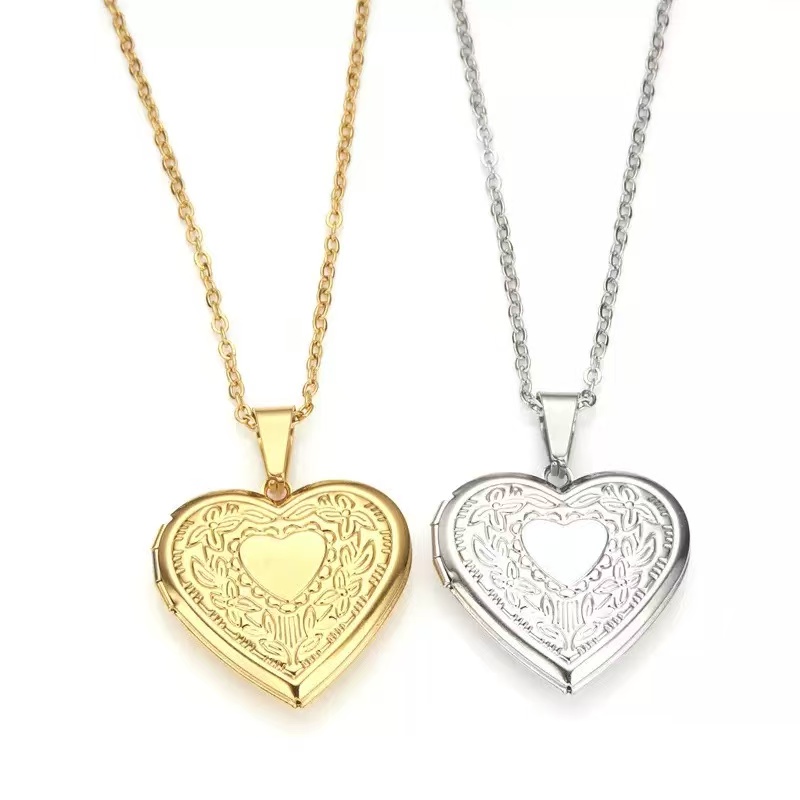 Romantische Herz-Medaillon-Anh – Heart Locket Necklace Photo Bewertung und Preis