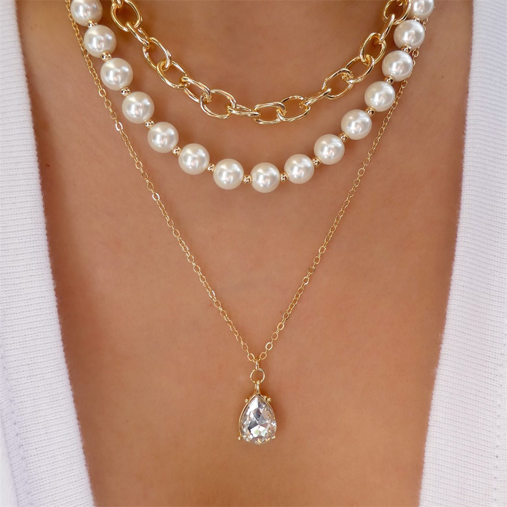 Trendy Gold-platte Geometrisch – Pearl Choker Necklace Vintage Bewertung und Preis