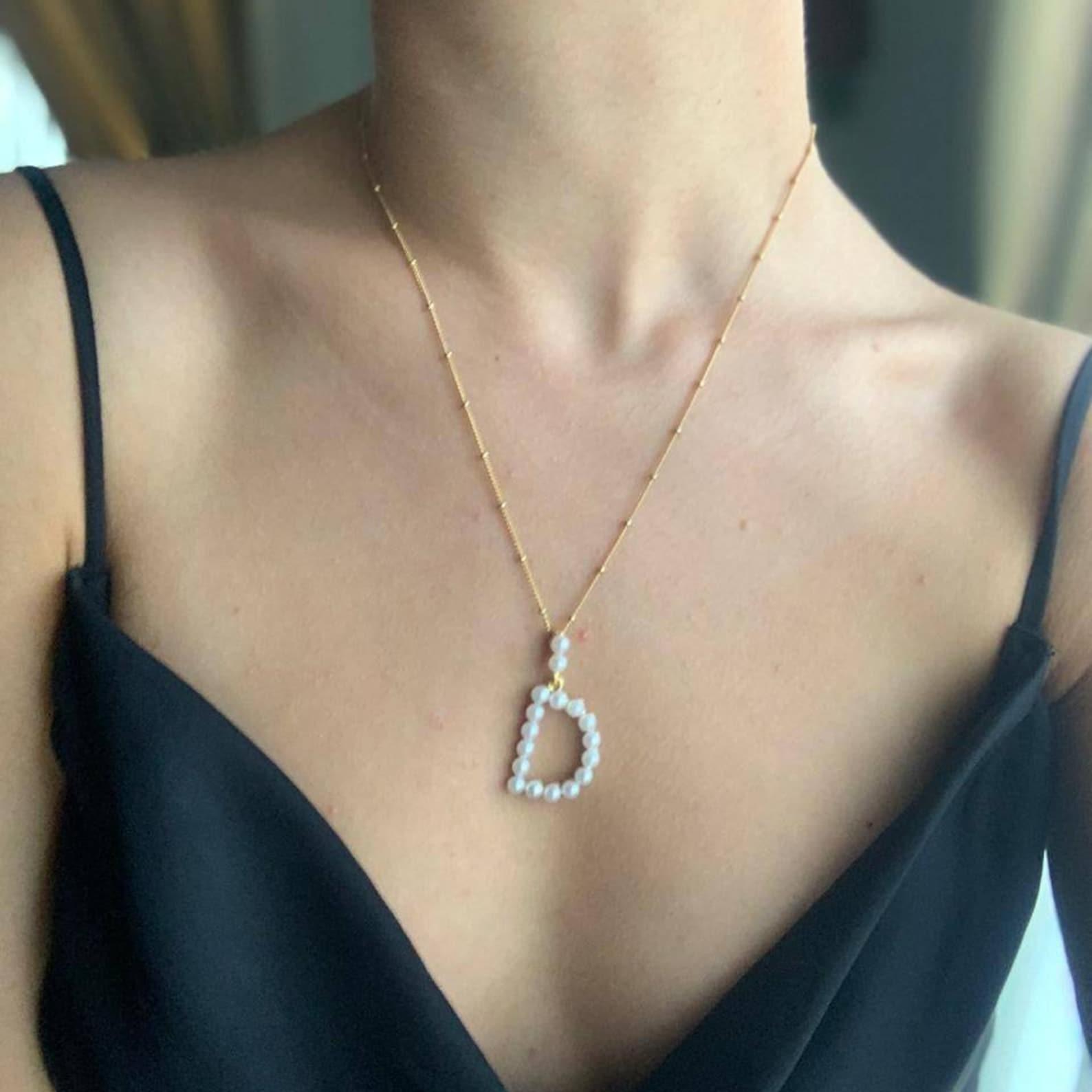 Perle anfängliche Schichtung A – Custom Name Necklace Stainless Steel Bewertung und Preis
