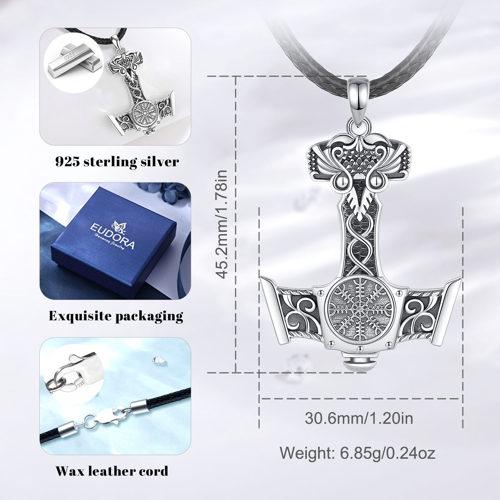 Eudora Halskette aus 925er-Ste – 925 Sterling Silver Chain Necklace Men Bewertung und Preis
