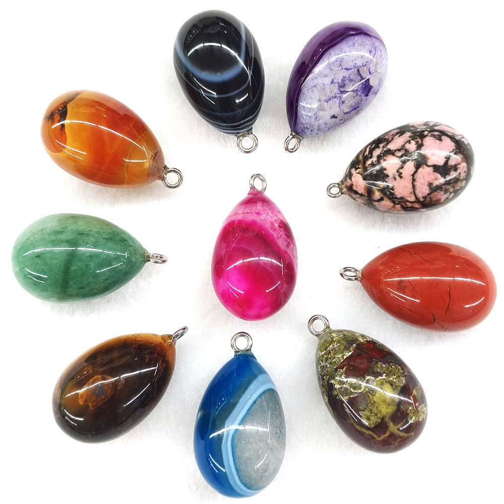 30x19mm Mini-Eierförmiger Anhä – Crystal Pendant Necklace Natural Stone Bewertung und Preis