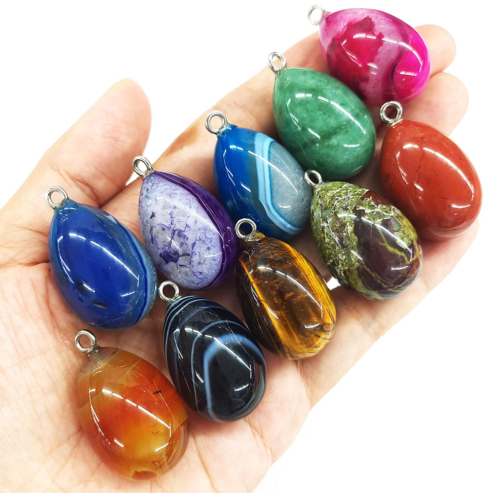 30x19mm Mini-Eierförmiger Anhä – Crystal Pendant Necklace Natural Stone Bewertung und Preis