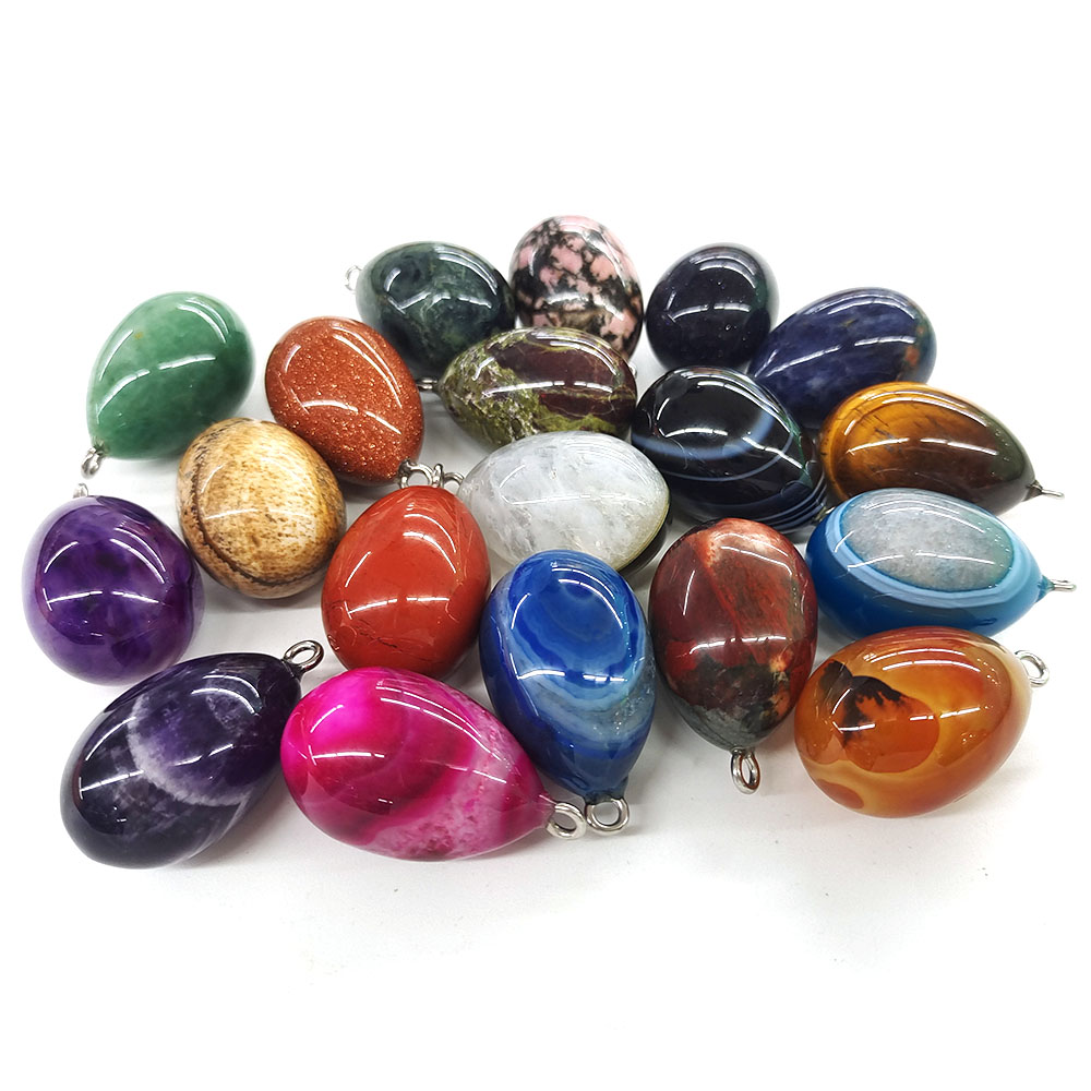 30x19mm Mini-Eierförmiger Anhä – Crystal Pendant Necklace Natural Stone Bewertung und Preis