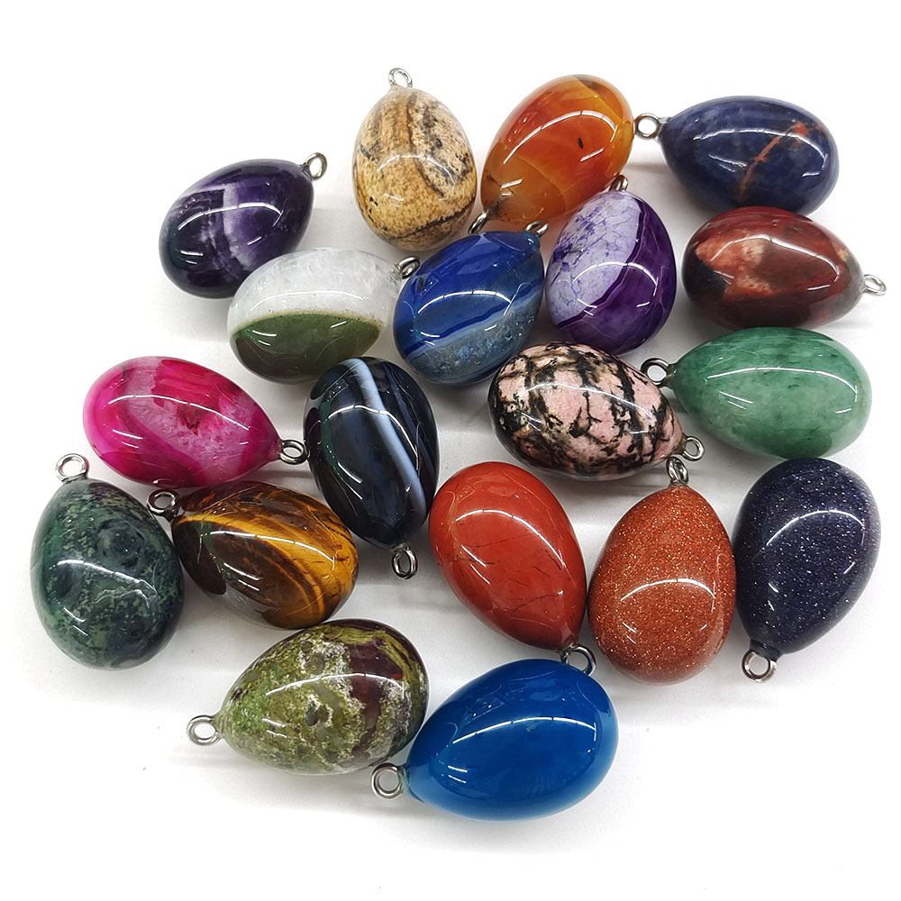 30x19mm Mini-Eierförmiger Anhä – Crystal Pendant Necklace Natural Stone Bewertung und Preis
