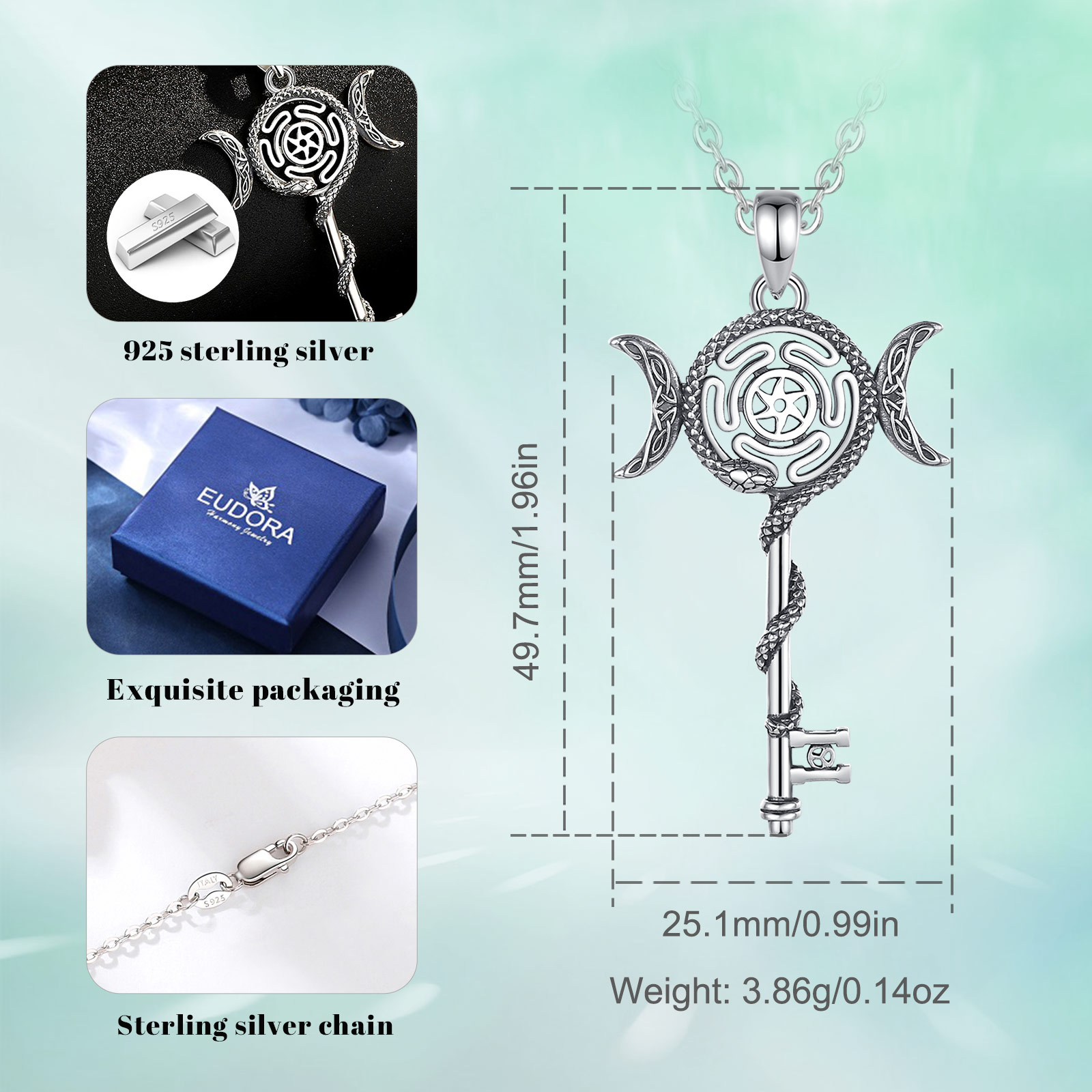 Eudora Halskette aus 925er-Ste – 925 Sterling Silver Chain Necklace Men Bewertung und Preis