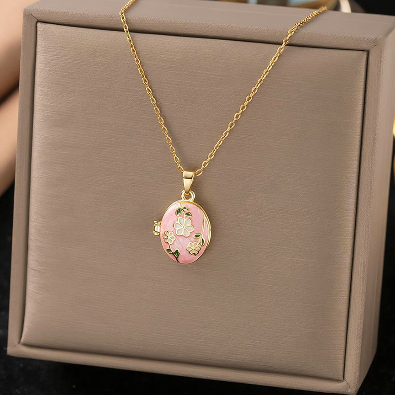 ANENJERY 316L Edelstahl Blumen – Heart Locket Necklace Photo Bewertung und Preis