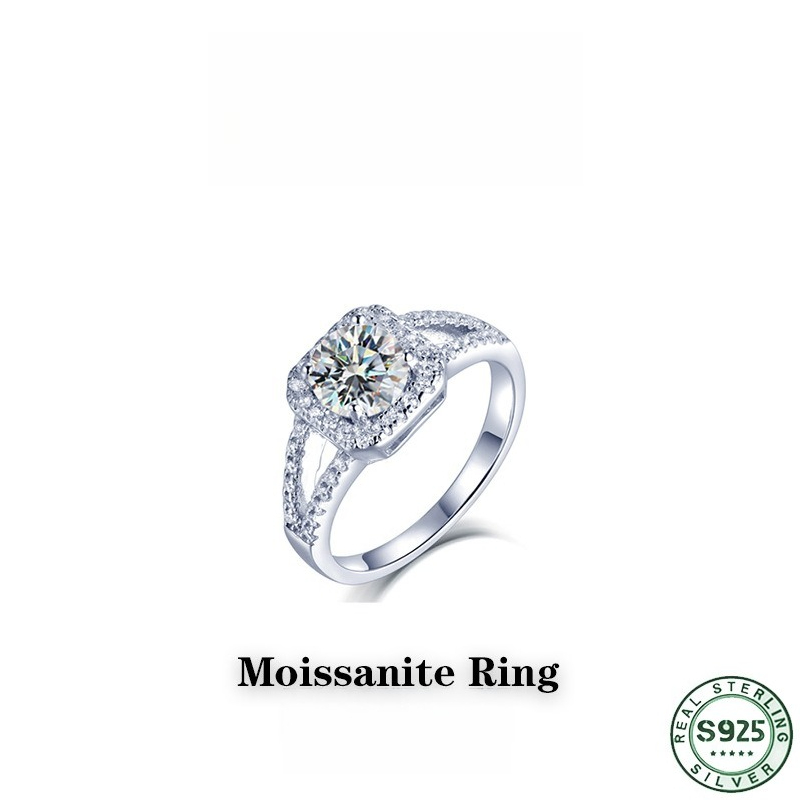 Heiß begehrter 100% S925 Silbe – Moissanite Engagement Ring 1 Carat Bewertung und Preis