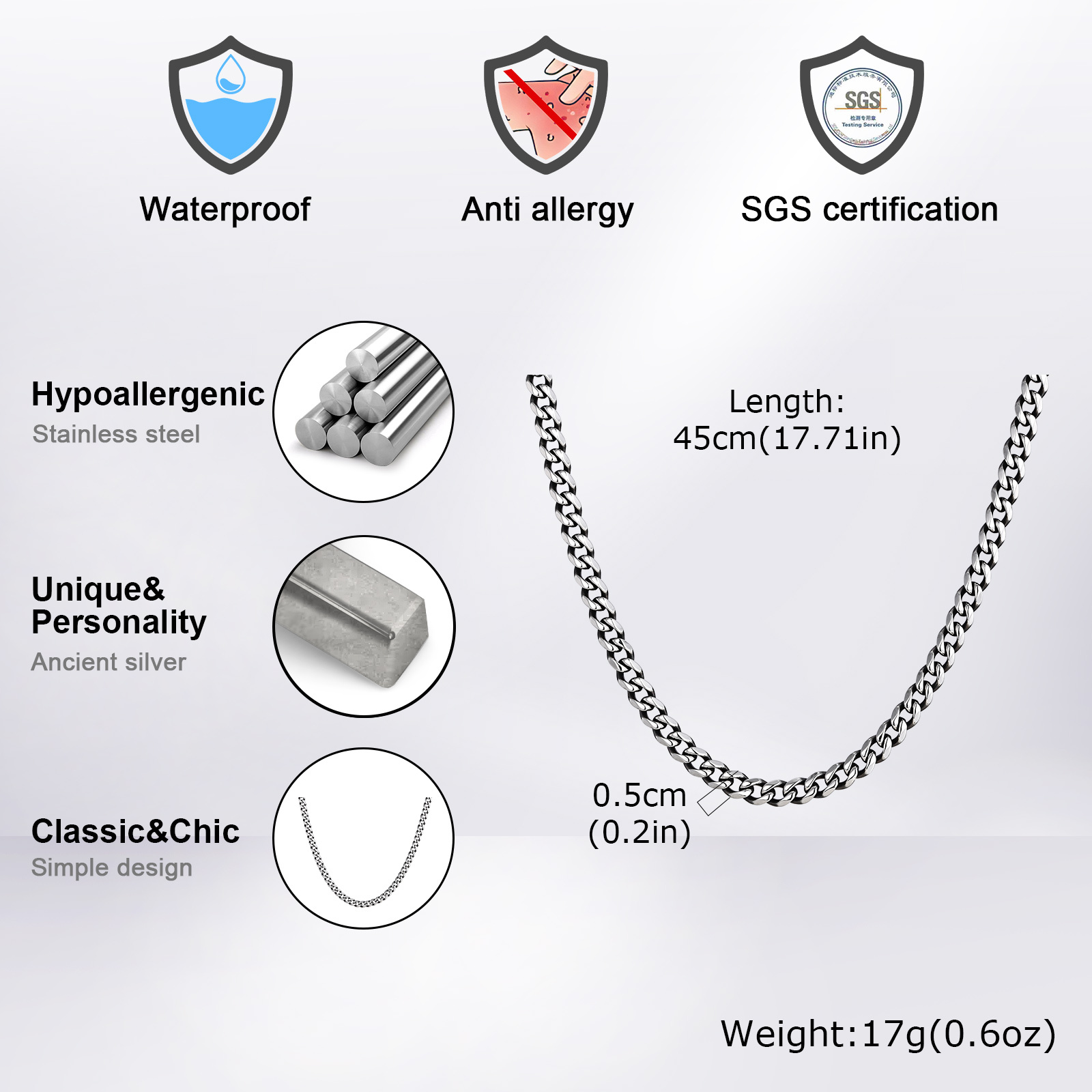 Klassische Punk Kubanische Ket – Cuban Link Chain 12Mm Bewertung und Preis
