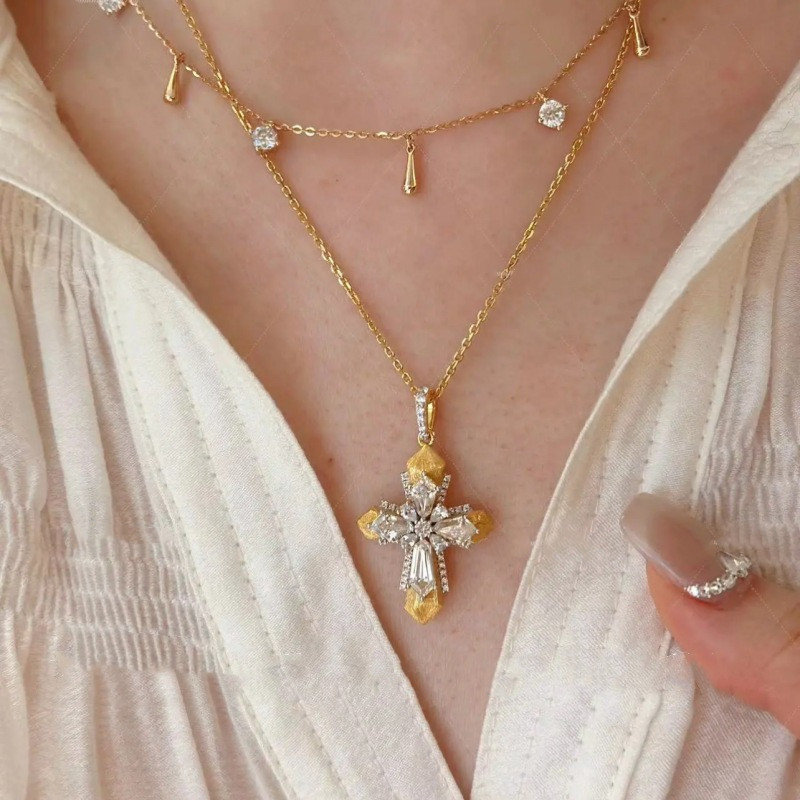 Vintage Vatikan-Kreuz-Anhänger – Cross Pendant Necklace Gold Bewertung und Preis