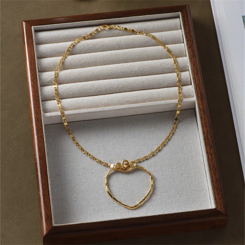 Europa Amerika Großes Herz Dop – Cross Pendant Necklace Gold Bewertung und Preis