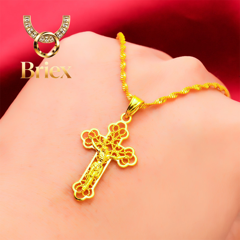 Briex Jewelry Ins Vintage Gold – Cross Pendant Necklace Gold Bewertung und Preis