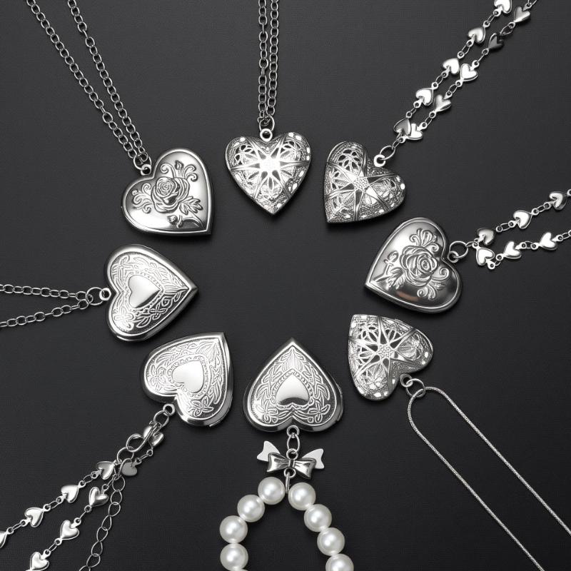 Gotische Vintage-Herzkette für – Heart Locket Necklace Photo Bewertung und Preis