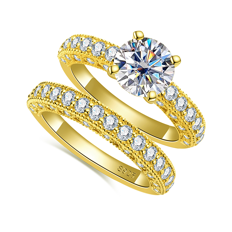 Ringset für Damen 925 Sterling – Moissanite Engagement Ring 1 Carat Bewertung und Preis