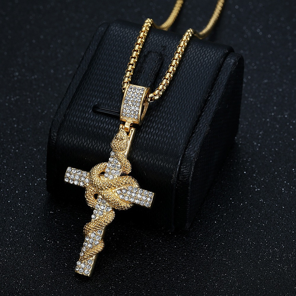 Halsketten mit geschnitztem Kr – Cross Pendant Necklace Gold Bewertung und Preis