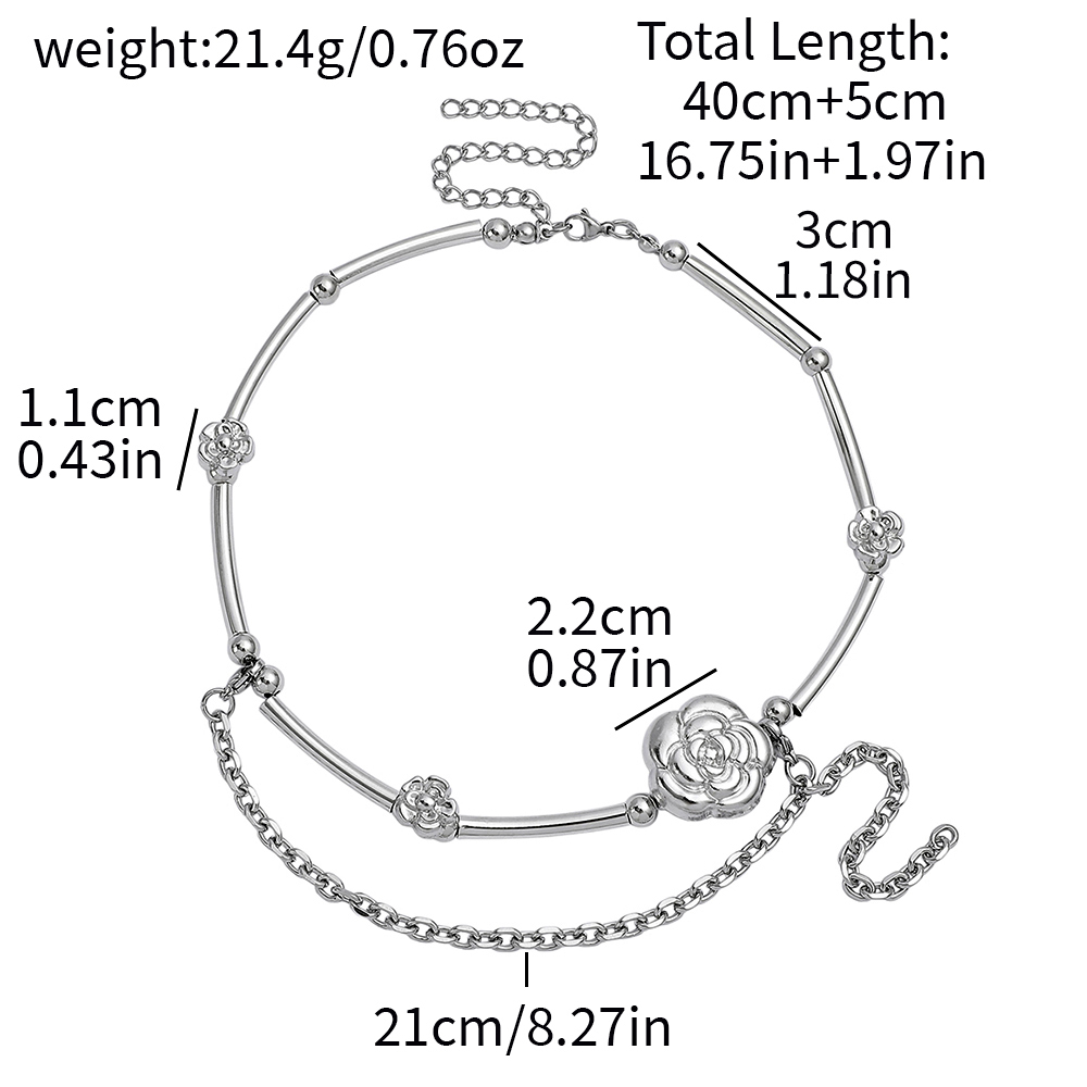 Y2K-Ästhetik-Kamelien-Choker,  – Layered Pendant Necklace Aesthetic Bewertung und Preis