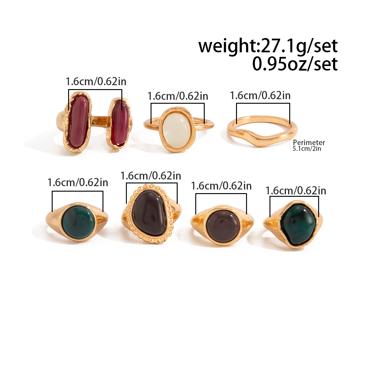 IngeSight.Z 7-teiliges Set Pun – Vintage Punk Knuckle Rings Set Bewertung und Preis