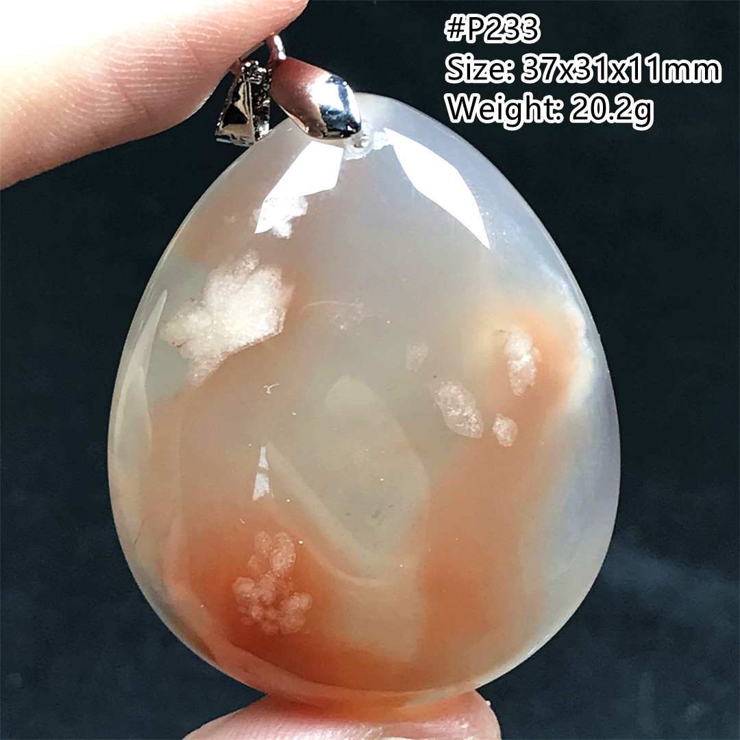 Natürliche Kirsche Achat Halsk – Crystal Pendant Necklace Natural Stone Bewertung und Preis