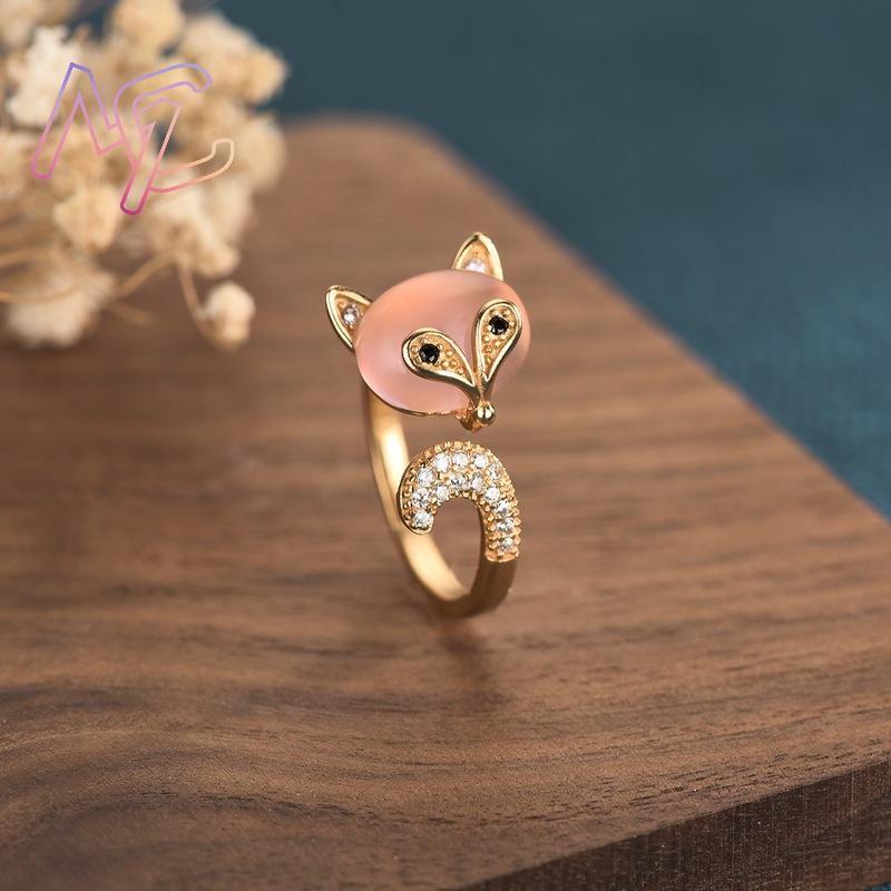 Rosa natürliche Jade-Fuchs-Rin – Rings Bewertung und Preis