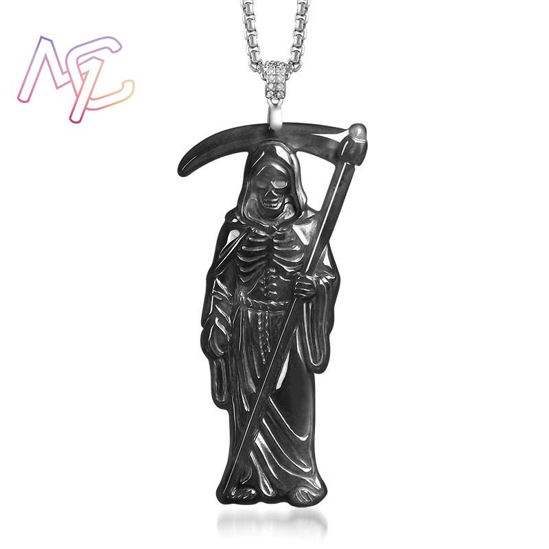 Myanmar Jadeit Sensenmann-Anhä – Necklaces Bewertung und Preis
